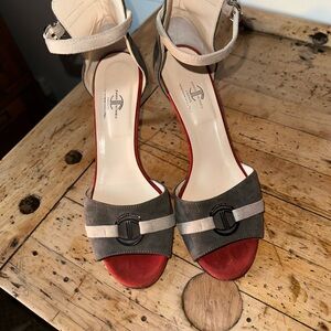 Jennifer Tattanelli Chic Gray and Red Heels